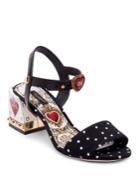 Dolce & Gabbana Polka Dot And Heart Sandals