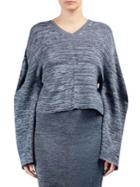Stella Mccartney Cotton Heathered Long Sleeve Sweater