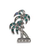 Marc Jacobs Double Palm Crystal Brooch