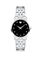 Movado Museum Diamond & Stainless Steel Bracelet Watch