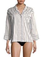 Sleepy Jones Marina Stripe Cotton Pajama Top
