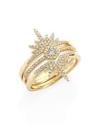 Ron Hami Lovebolt Diamond & 18k Yellow Gold Burst Ring