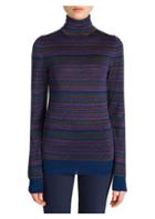 Prada Lana Pettinata Stripe Turtleneck Sweater