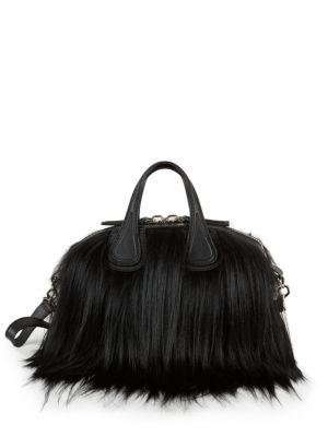 Givenchy Nightingale Small Goat Fur Satchel