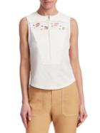 Chloe Embroidered Sleeveless Top