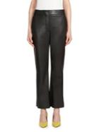 Cedric Charlier Faux Leather Flare Pants