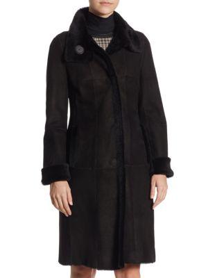 Akris Punto Shearling-trimmed Suede Coat