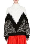 Givenchy Mohair & Wool Chevron Oversize Sweater