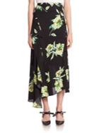 Proenza Schouler Asymmetrical Floral Skirt