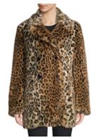 Joie Tiaret Leopard Faux-fur Coat