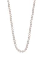Mikimoto 7mm-7.5mm White Cultured Akoya Pearl & 18k White Gold Strand Necklace/40