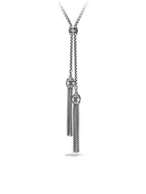 David Yurman Renaissance Tassel Necklace With Diamonds In Silver