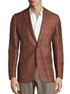 Saks Fifth Avenue Collection Windowpane Wool & Silk Blend Sportcoat