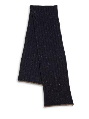 Brunello Cucinelli Ribbed Wool & Cashmere Blend Scarf