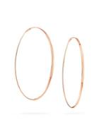 Lana Jewelry Large Flat Magic 14k Rose Gold Hoop Earrings/2.5