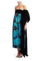 Marc Jacobs Silk Strapless Velvet Bow Gown