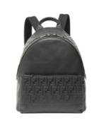 Fendi Leather Logo Embossed Backpack