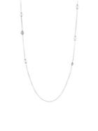 David Yurman Solari 18k White Gold, Diamond & Freshwater Pearl Long Station Necklace