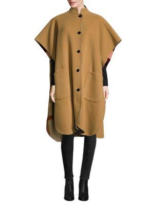 Burberry Wool-blend Reversible Poncho