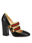 Gucci Carly Grosgrain Block-heel Pumps