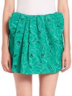No. 21 Giorgina Embroidered Mini Skirt