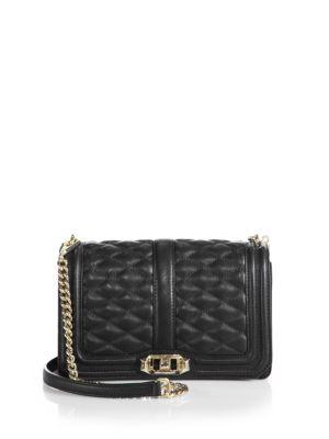 Rebecca Minkoff Quilted Love Metallic Leather Crossbody Bag