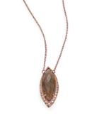 Jacquie Aiche Labradorite, Diamond & 14k Rose Gold Marquis Necklace