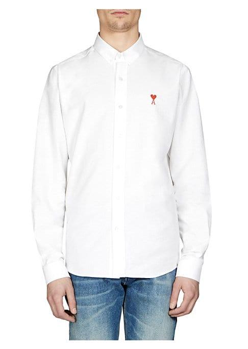 Ami Cotton Button-collar Button-down Shirt