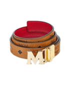 Mcm Reversible Leather Logo Belt