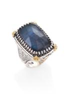 Konstantino Cassiopeia Doublet Spectrolite, 18k Yellow Gold, & Sterling Silver Ring