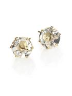 Ippolita Rock Candy Clear Quartz & 18k Yellow Gold Stud Earrings