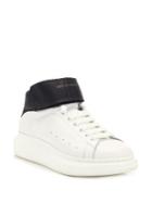 Alexander Mcqueen Lift Ankle Strap Leather Sneakers