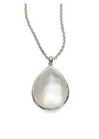 Ippolita Wonderland Mother-of-pearl, Clear Quartz & Sterling Silver Large Teardrop Doublet Pendant Necklace