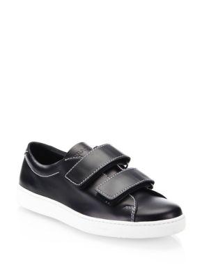 Prada Double Grip-tape Leather Sneakers