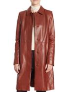 Theory Mod Leather Trench Coat
