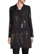 Lafayette 148 New York Guenever Jacquard Fontaine Floral Coat