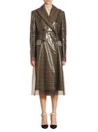 Calvin Klein 205w39nyc Plastic-covered Wool Plaid Coat