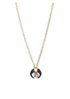 Chan Luu Petite Black Horn Necklace With Champagne Diamond