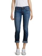 Hudson Tally Cuffed Cropped Skinny Jeans