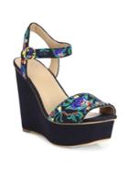 Tory Burch Sonoma Embroidered Wedge Platform Sandals