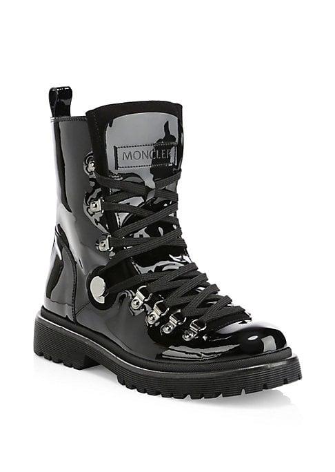 Moncler Patent Leather Combats Boots
