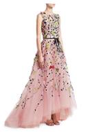 Monique Lhuillier Embellished Floral Tulle Ball Gown