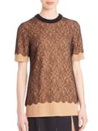 Michael Kors Collection Short-sleeve Lace Tee