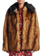 No. 21 Oversized Faux Fur Jacket