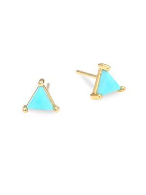 Jennifer Zeuner Jewelry Koi Turquoise Stud Earrings