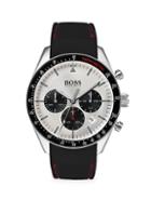 Hugo Boss Trophy Stainless Steel Silicone Strap Chronograph Watch