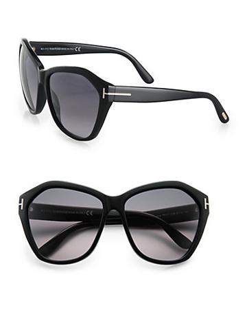Tom Ford Eyewear Angelina Oversized Acetate Sunglasses