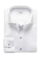 Eton Contemporary Fit Twill With Blue Details Dress Shirt