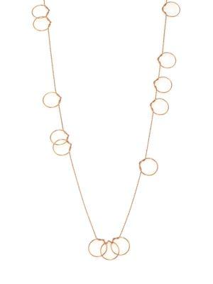 Ginette Ny Thirteen Circle 18k Rose Gold Necklace