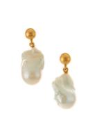 Oscar De La Renta Baroque Freshwater Pearl Drop Earrings